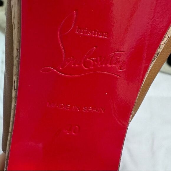 Christian Louboutin - Donna Anna 120 Napa Red Sole Sandals - Picture 7 of 9